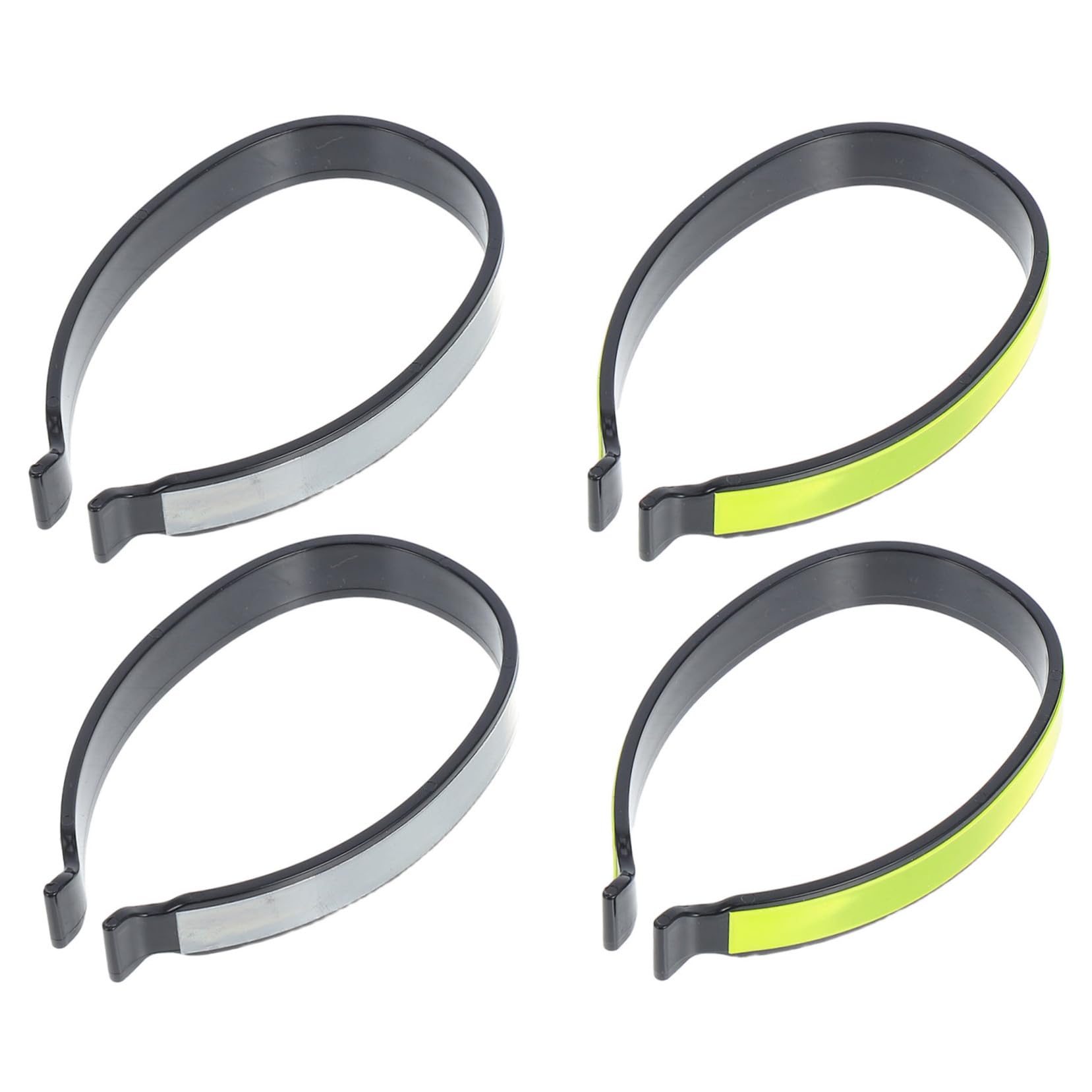 Mikikit 4pcs High Visibility Reflective Bicycle Pant Clips Trouser Wraps for Night Riding Lightweight Cycling Accessories for Urban Commuting Outdoor Adventures
