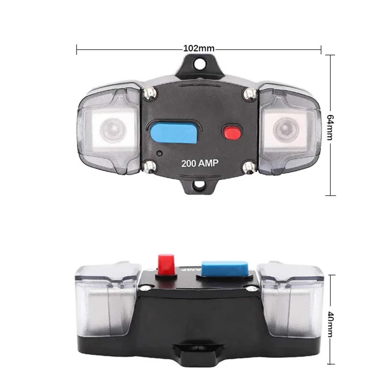 12-48V DC Obwód zasilania Bezpiecznik Przełącznik Uchwyt bezpiecznika Ochronnik przeciążeniowy Stereo 30A-300A Wyłącznik obwodu zaciskowego do łodzi morskiej RV(300A)