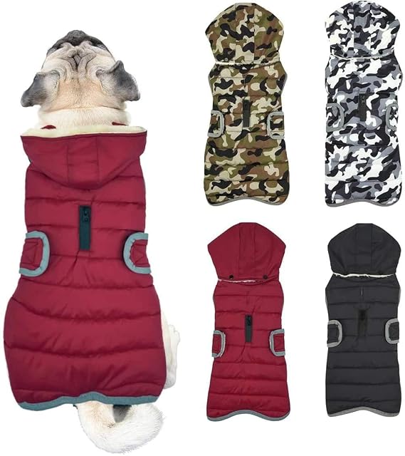 Foto 7 de 7 de Etechydra Impermeable Chaqueta Abrigada para Perros, Reflectante Abrigo para Perro con Sombrero Desmontable