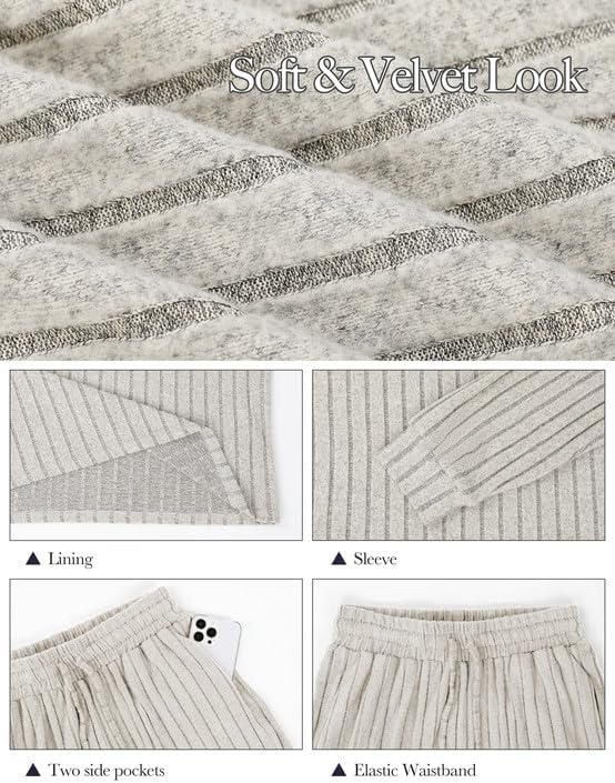 Blooming Jelly Womens Lounge Set Cute Long Sleeve Pajama Sets Casual 2 Piece Pj Outfit Fall Sleepwear Pockets - Image 5