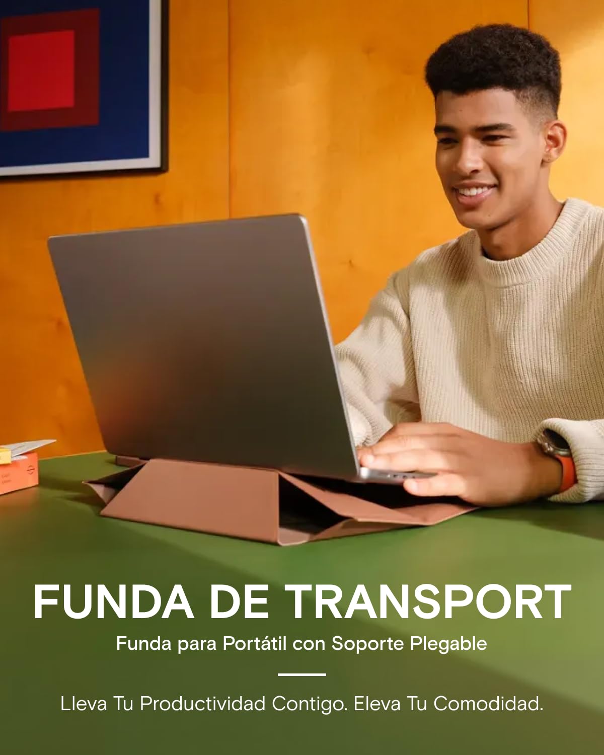 MOFT Funda de Transporte para portátil y Soporte, Almacenamiento expandible, Piezas Ultra Delgadas Elegantes para portátiles de 13 a 14 Pulgadas, Regalos para Hombres y Mujeres