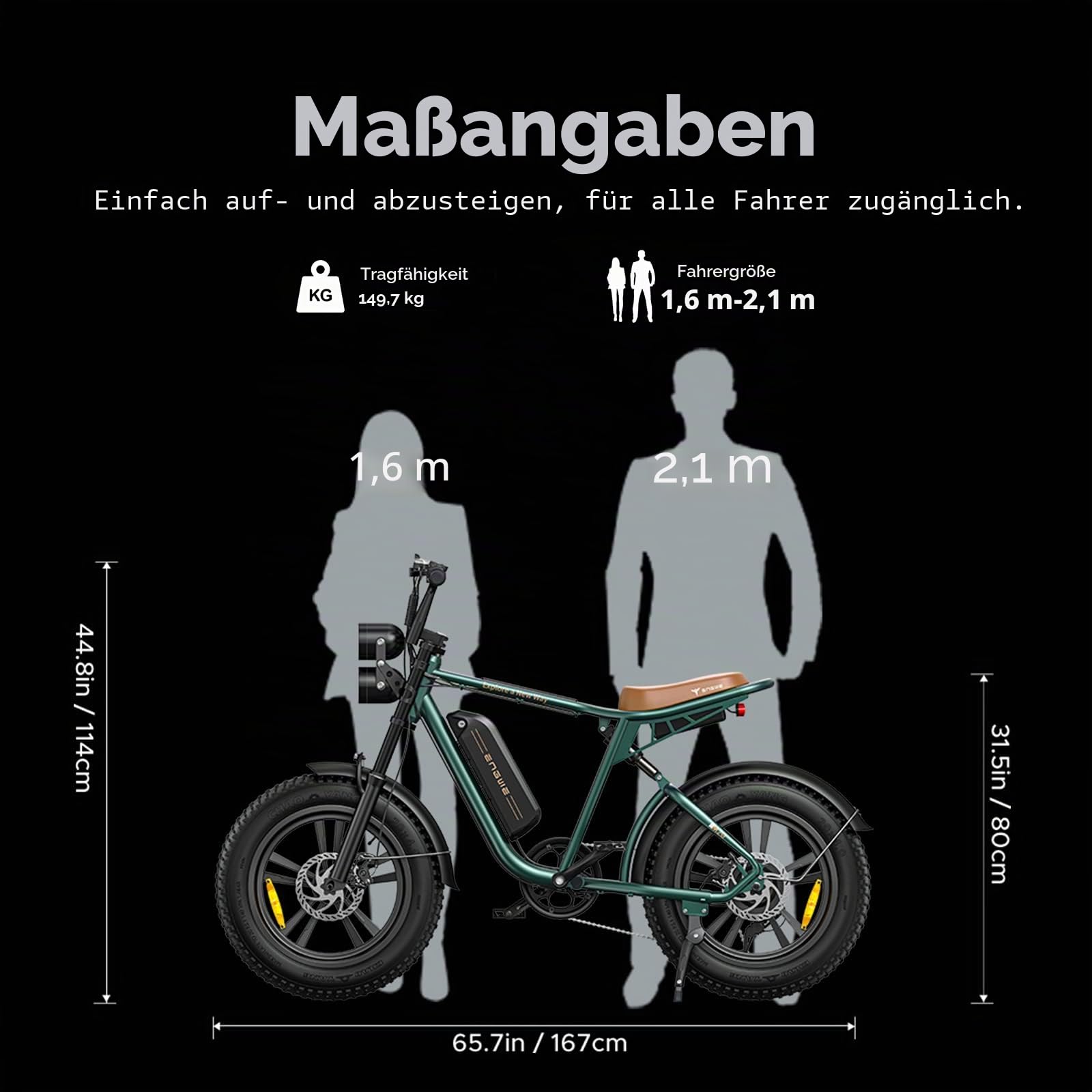 ENGWE M20 Herren E-Bike, 48V 26/13Ah, Abnehmbarer Akku mit Einer Reichweite bis zu 150KM, 250W Motor, 20" × 4,0" Breite Reifen, Doppel-Federung, Zwei Scheinwerfer, Offroad Elektrofahrrad