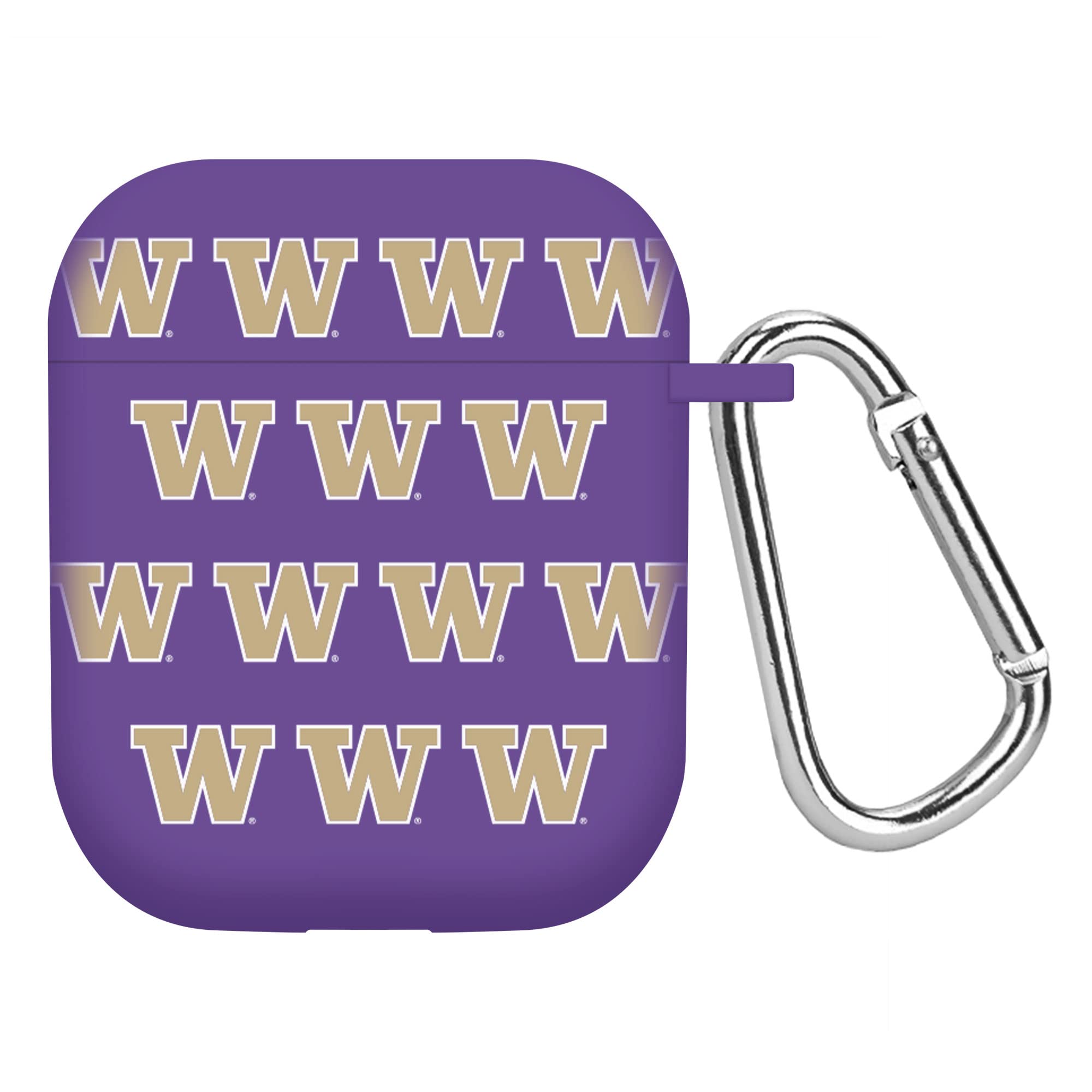 AFFINITY BANDS Washington Huskies HD Case Cover Compatible with Apple AirPods Gen 1 & 2 (Repeating)