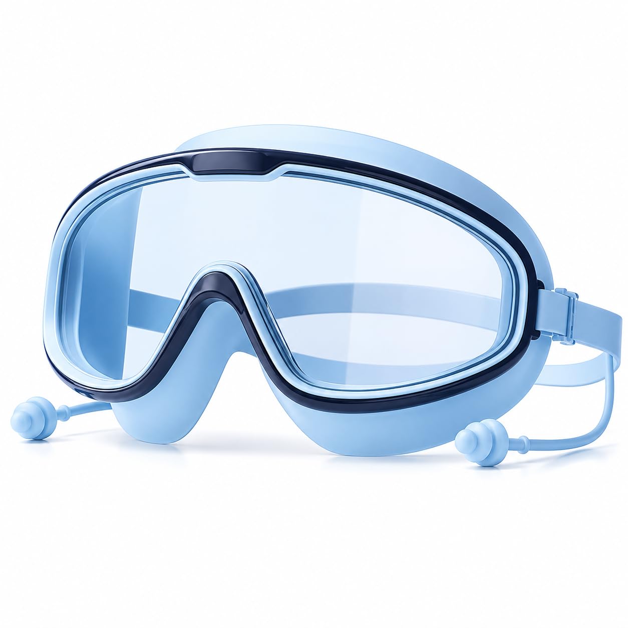Professional Swimming Goggles for Men & Women, Anti Fog UV Protection Swim Goggles with Adjustable Strap, Leak Resistant Diving Mask, Clear Wide Vision Pool Goggles for Indoor Outdoor Swimming-picture-13