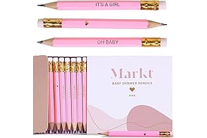 Adorable Mini Pink Pencils with Erasers, Ideal for Baby Shower Games