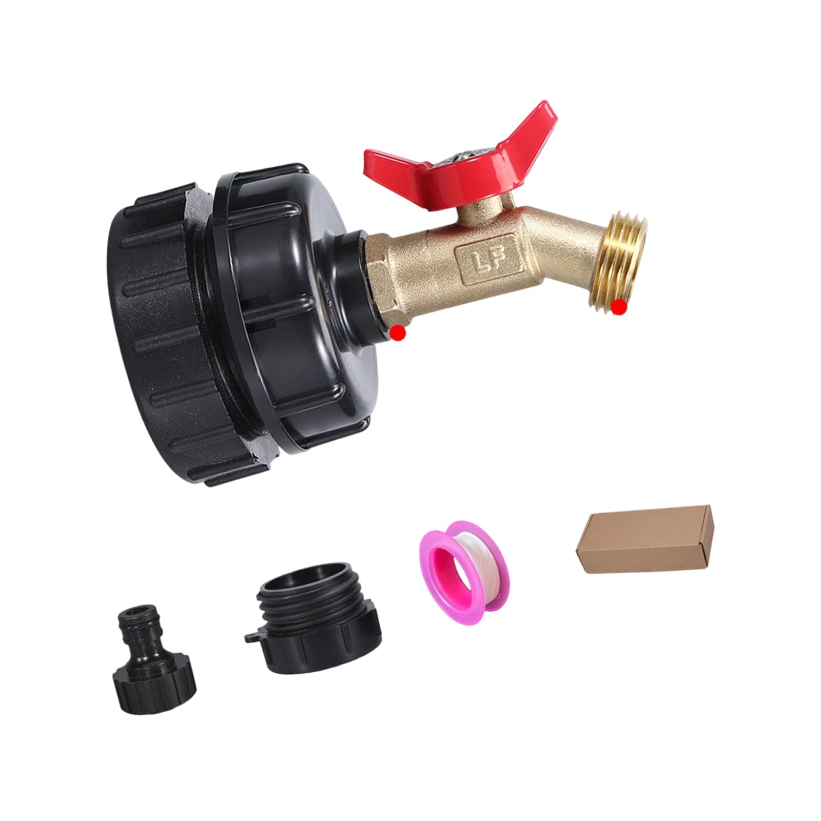 Msioytog B Strong Metal Coupling Set General Carry Connector For 1000L Industrial Liquid Storage Tanks & Transport Arrels Olted Water Outlet
