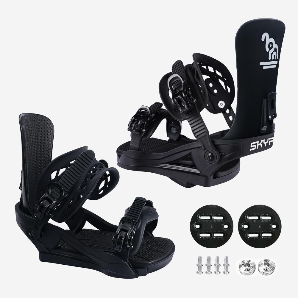 Snowboard Bindings Lightweight Snow Shoes Bindings Rear Entry Bindings for Men and Women Easy to Put on and Take Off