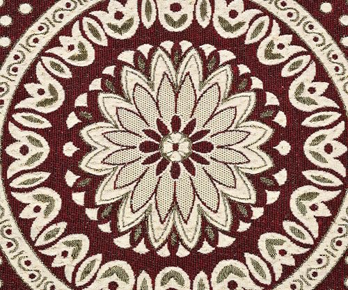 Image of Chenille /Cotton Carpet 5x7 Feet | Soft Velvet Rug for Living Room, Hall & Bedroom | Floor Carpet for Home | Designer Dari for Floor 150x210 cm | Non-Slip & Durable Kalin (Maroon)