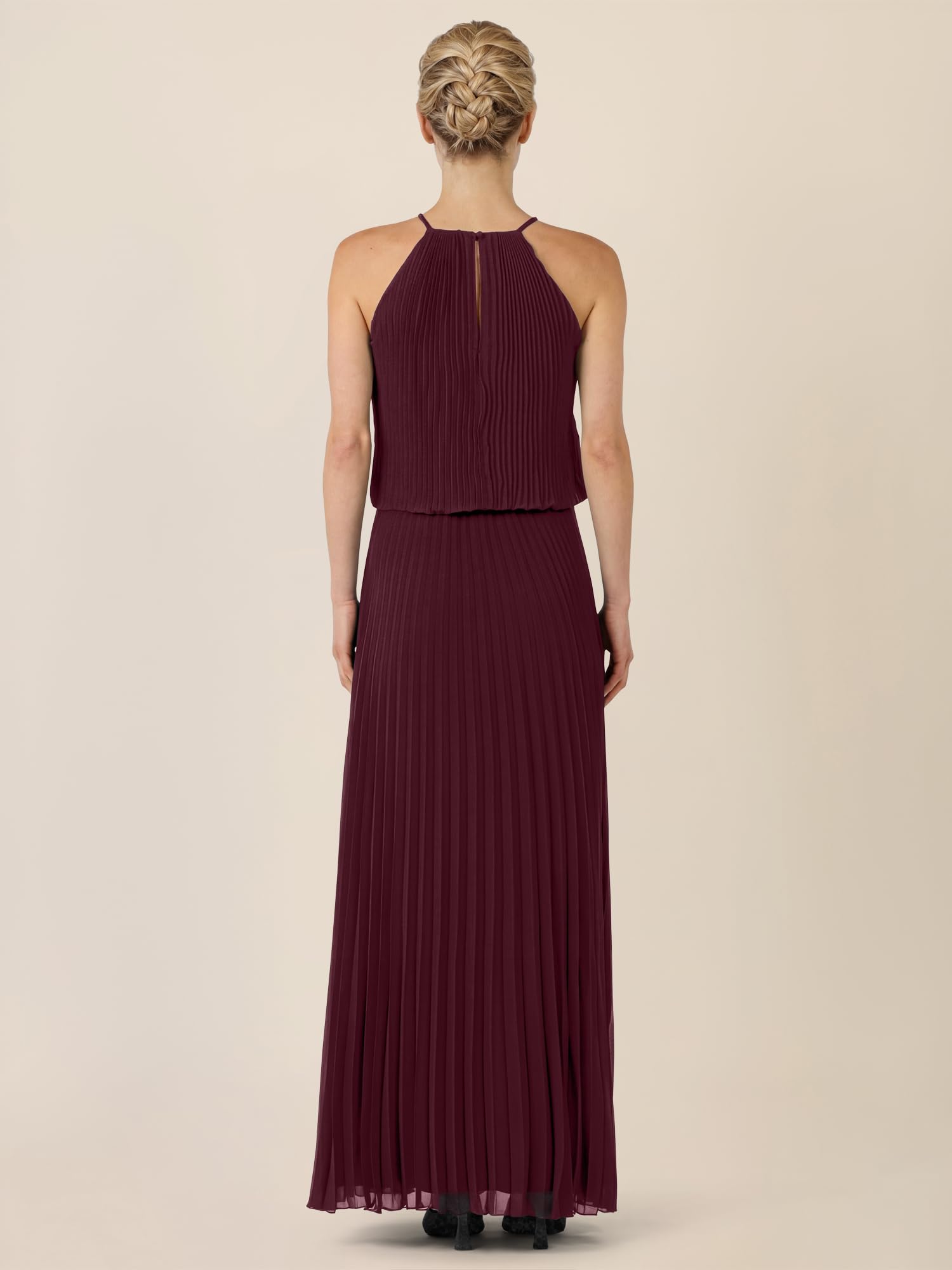 APART Fashion Damen Cocktail Kleid Chiffonkleid, Maxi