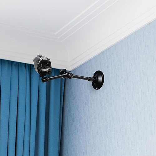 Miniatura 5 de UYODM Paquete de 2 soportes articulados de montaje en pared con brazo mágico compatible con cámaras de videocámaras CCTV POV, luz LED, lámpara de