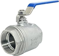 DAN SPEED 2" NPT Female 316 Stainless Steel Full Port Ball Valve Vinyl Handle 1000 WOG