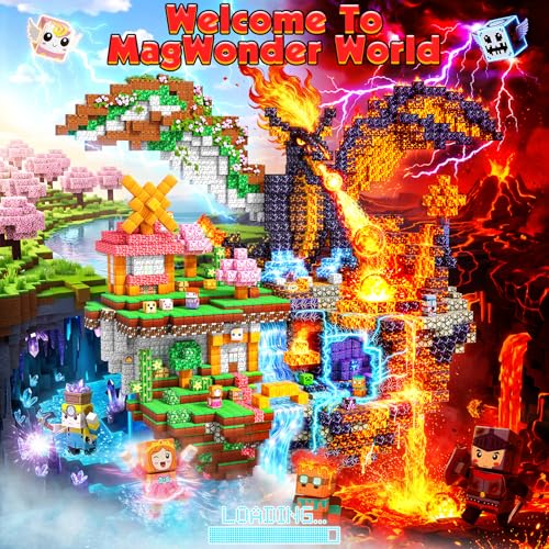 Pourbibi 𝟓𝟎𝟕 𝐓𝐞𝐢𝐥𝐞 Magnetische Bausteine, Baue Mine Magnet Welt – Ansicht 2