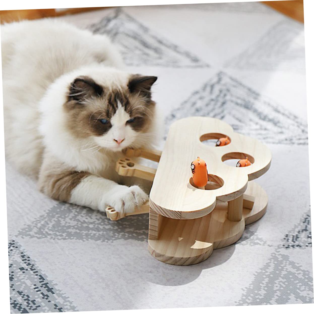 Toyvian Jouet Souris pour Chat Jouet Éducatif Interactif Griffoir pour Animal De Compagnie