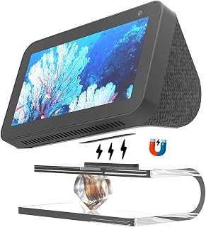 For Amazon Echo Show 5 (1st & 2nd Gen) Holder 360° Adjustable Stand, Simply tilt your Echo Show 5 forward or back to improve viewing angle (transparent) A342