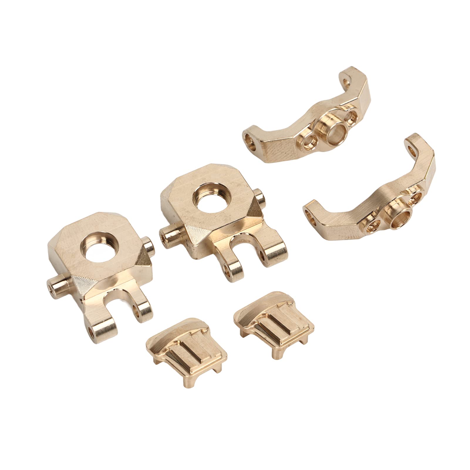 RC Car Caster Block C Hub Kierownica Pokrywa mostu Obudowa Mosiądz Zestaw akcesoriów do modernizacji dla Traxxas 1/18 Pojazd zdalnie sterowany Kolor złoty 2 sztuki