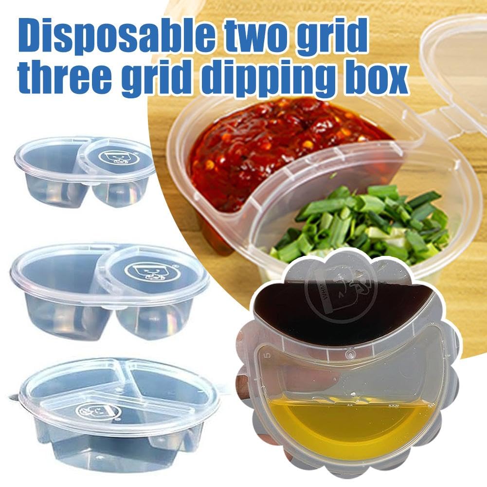2 Contenitori Per Snack Con 2 Scomparti – 13,4x11,4x5,2 Cm, Con Coperchi Ermetici, Impilabili Per Mini Frigo - 5