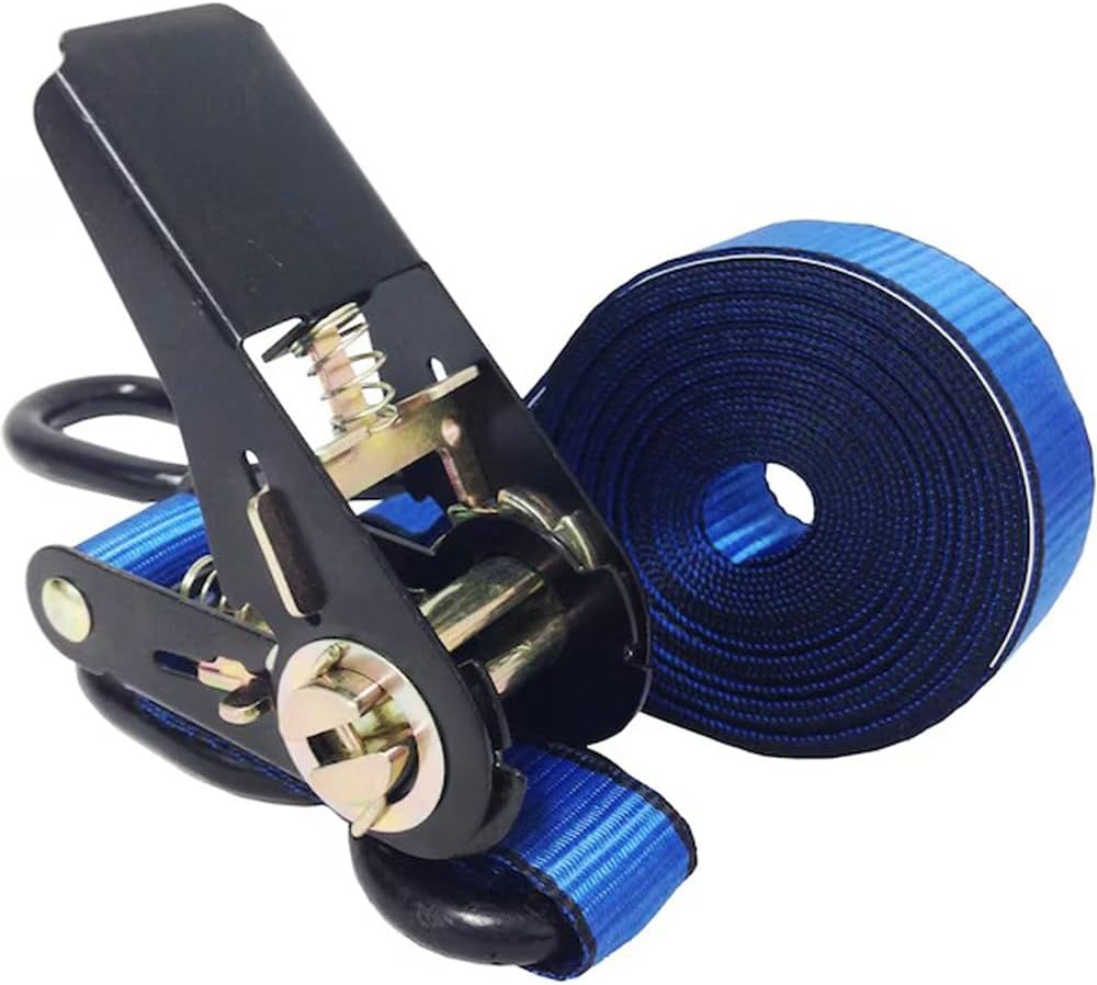 Everest Premium Ratchet Tie Down – 1 PK – 1 IN – 6 FT – 300 LBS Working Load – 900 LBS Break Strength – Cambuckle Alternative – Cargo Straps Perfect for Moving Appliances, Lawn Equipment and Motorcycles - Image 2