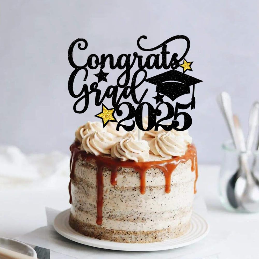 Coriandoli Glitterati Per Laurea 2025, Tema Verde E Oro, Con Stelline E Cappetti, 200 Pezzi - 4