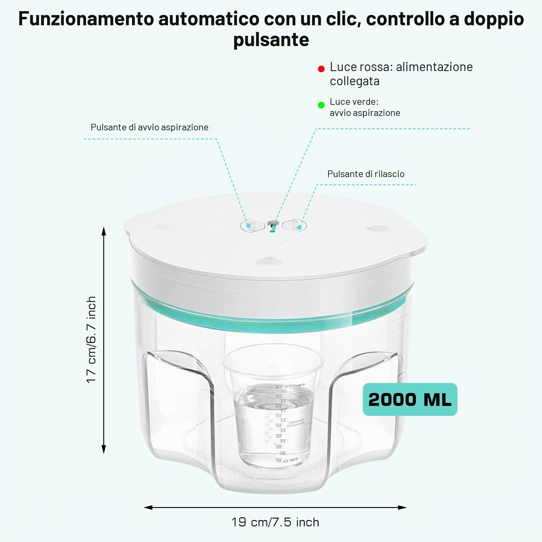 Rimozione Bolla in Resina 2L, 95 kPa Camera di Degassamento Sottovuoto | Rimuovere 99% Bolla in 5-8 Minuti, Camera di Vuoto Senza Aria per Resina Epossidica, Resina UV, Stampi in Silicone, Fai da te
