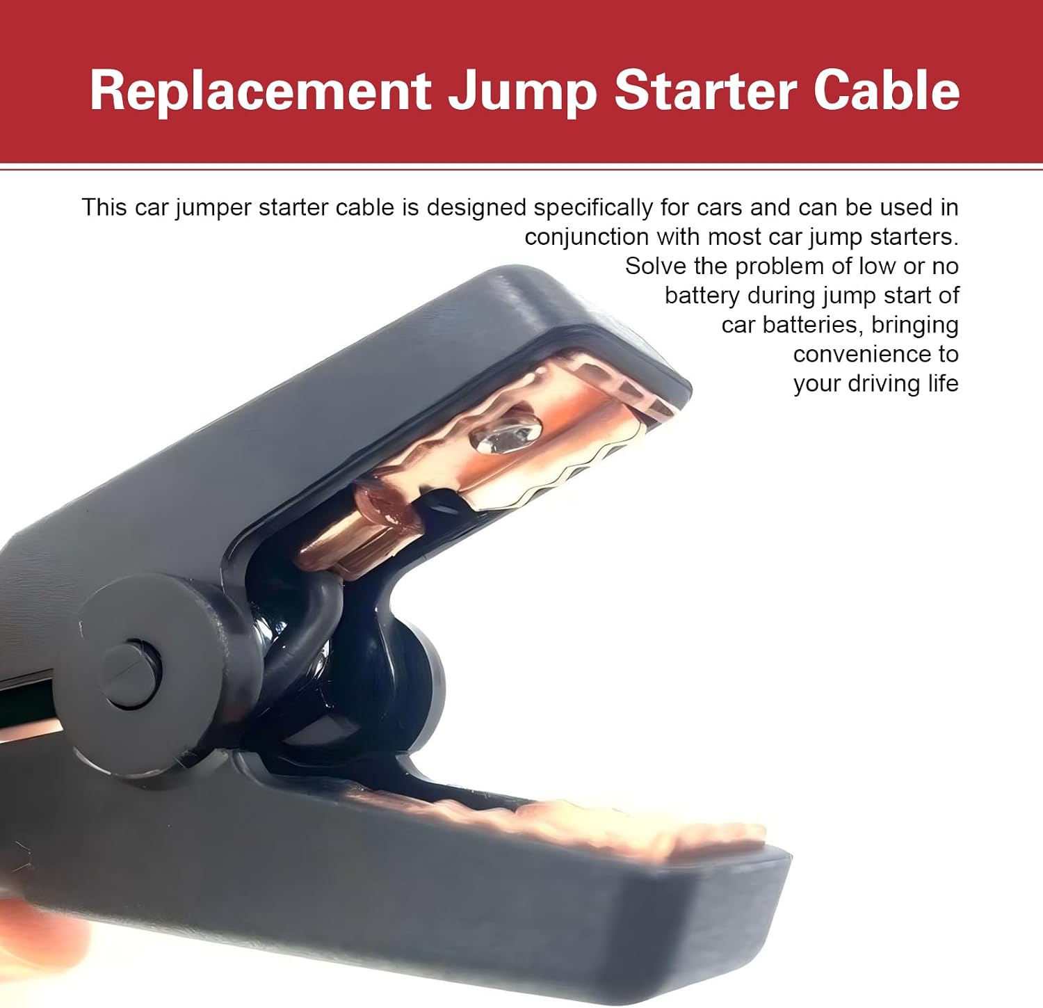EC5 Jump Starter Cable with Battery Clamps, 12V Car Jumper Cable Alligator Clip to EC5 Connector, Emergency Portable Car Jump Start Battery Booster Cable 10AWG Wire
