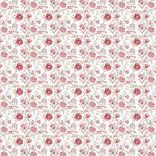 Image of haus & kinder Elastic Fitted Double Size Floral Bedsheets, 186 TC, 100% Cotton Queen Size Elastic Bed Sheet with 2 Pillow Covers-Pink Bedsheet
