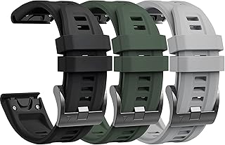 Wscebck Pulseira feminina de 20 mm para Garmin Fenix 7S/Fenix 7S Solar/Fenix 7S Sapphire Solar/Fenix 6S/Fenix 6S Pro/Fenix 5S/Fenix 5S Plus (pacote com 3)