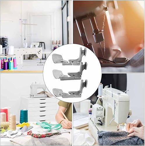 Miniatura 5 de Juego de 3 piezas de pie de acero para máquina de coser plana de una sola aguja, accesorios para prensatelas, amplia compatibilidad con varias telas