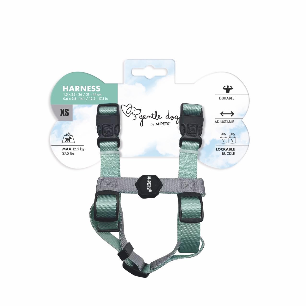 M-PETS GENTLE DOG GÖĞÜS TASMASI GREEN (XS)