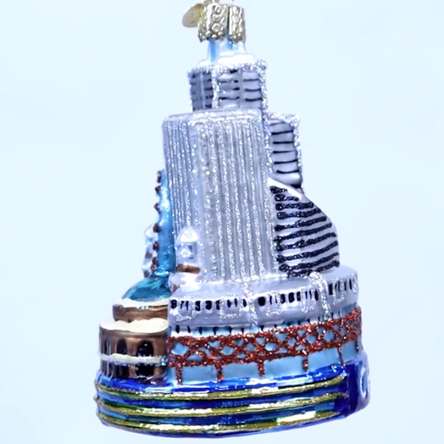 Amazon.com: Old World Christmas Glass Blown Ornament Chicago