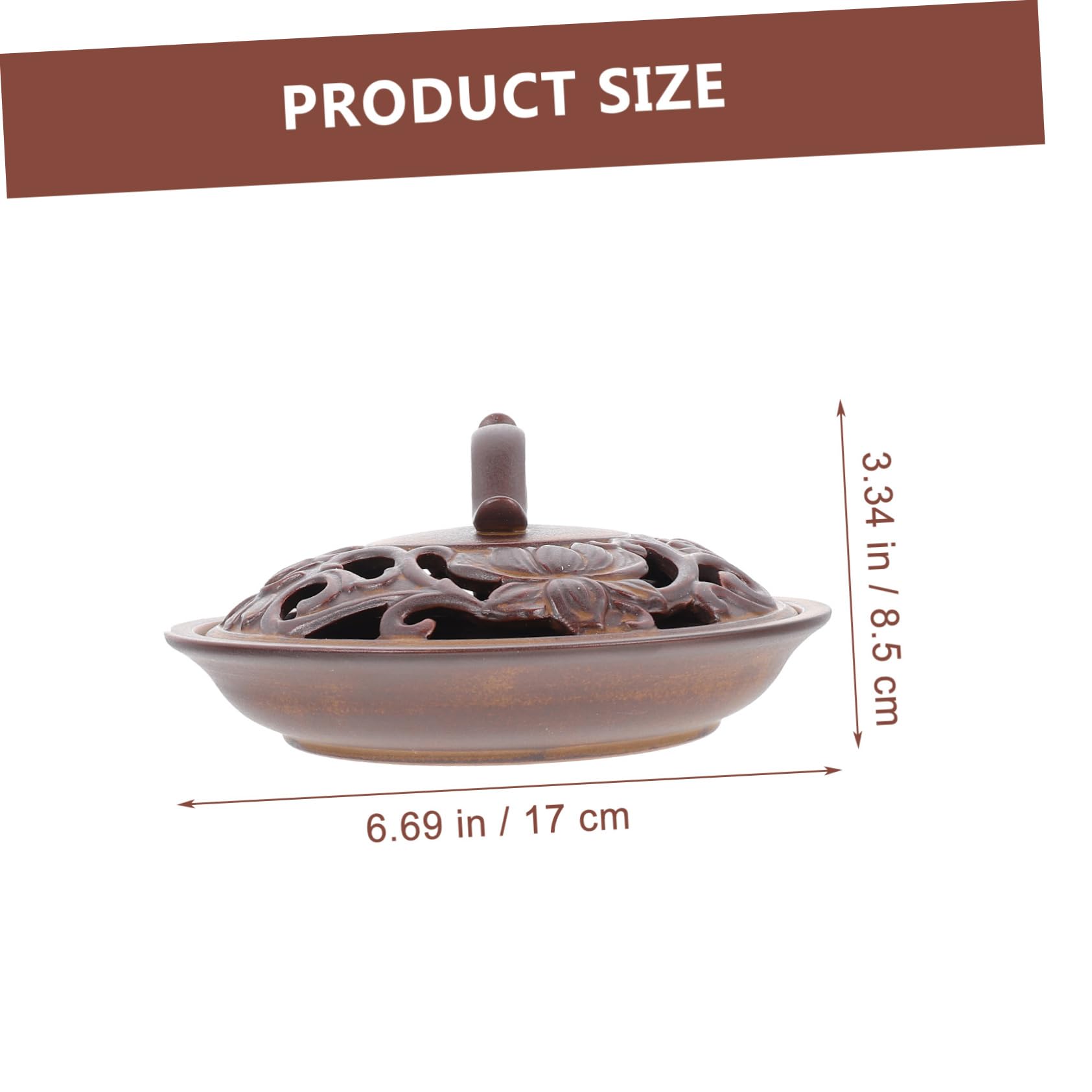 Cabilock Bruciatore Di Incenso Ceramica Retro Incensiere Decorativo Per Casa Ufficio e Spa Atmosfera Artistica Unica Bruciatore Per Aromaterapia e Meditazione Design Elegante Con Effetto