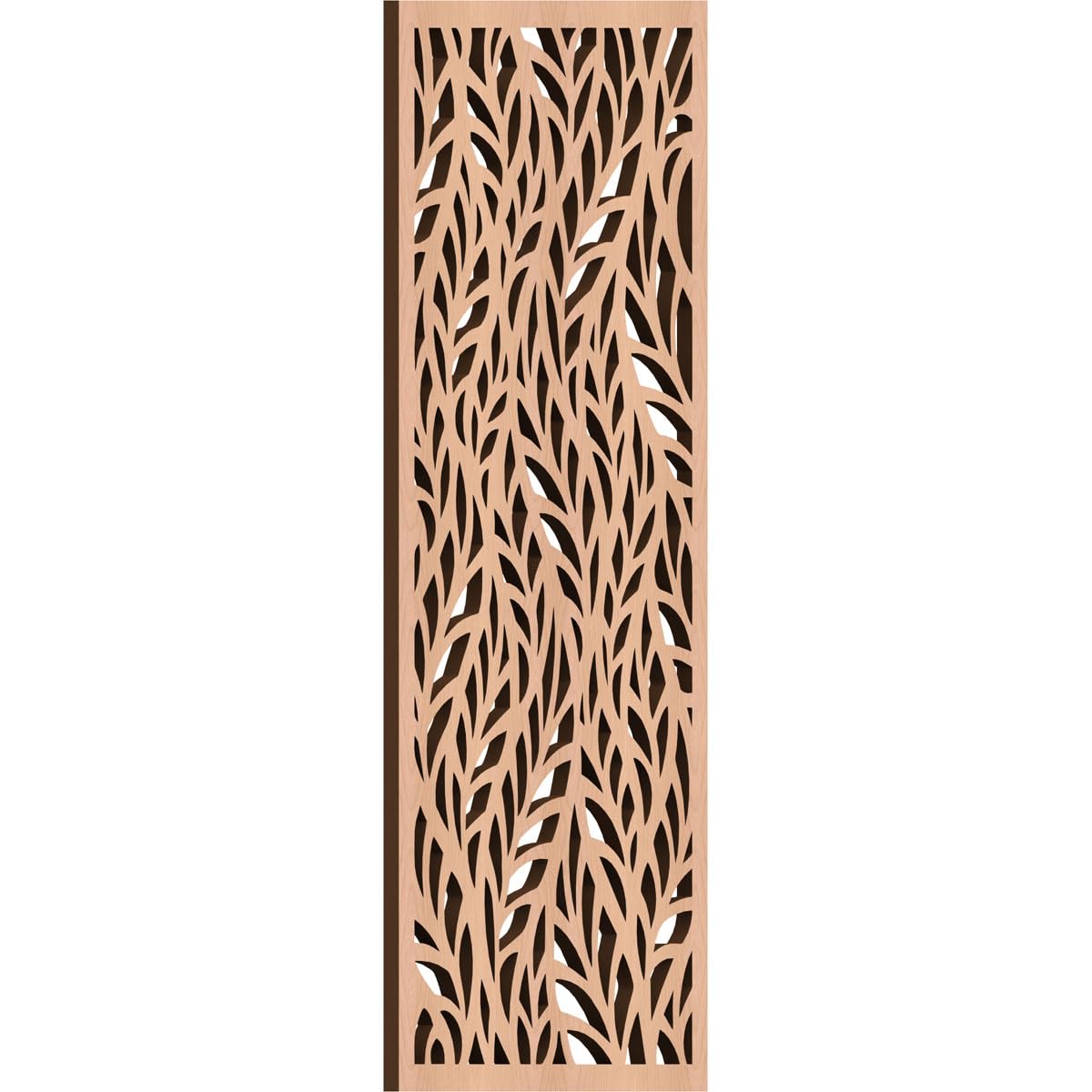 Ortonville Decorative Pierced Fretwork Wood Wall Panels, 9 3/8"W x 24 3/8"H x 3/8"T, Alder