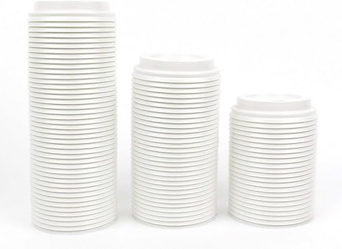 Miniatura 6 de Yes!Fresh PS Tapa plana de poliestireno para vaso caliente de papel de 8 onzas, diámetro 3.150 in. (100 unidades, tapa blanca)