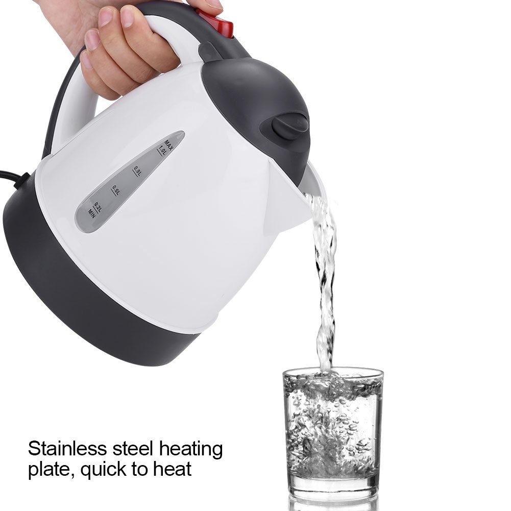 24V Hervidor de coche 1000ML Van Travel Camping Encendedor de cigarrillos Calefacción Calentador de agua eléctrico Botella para leche Té Café