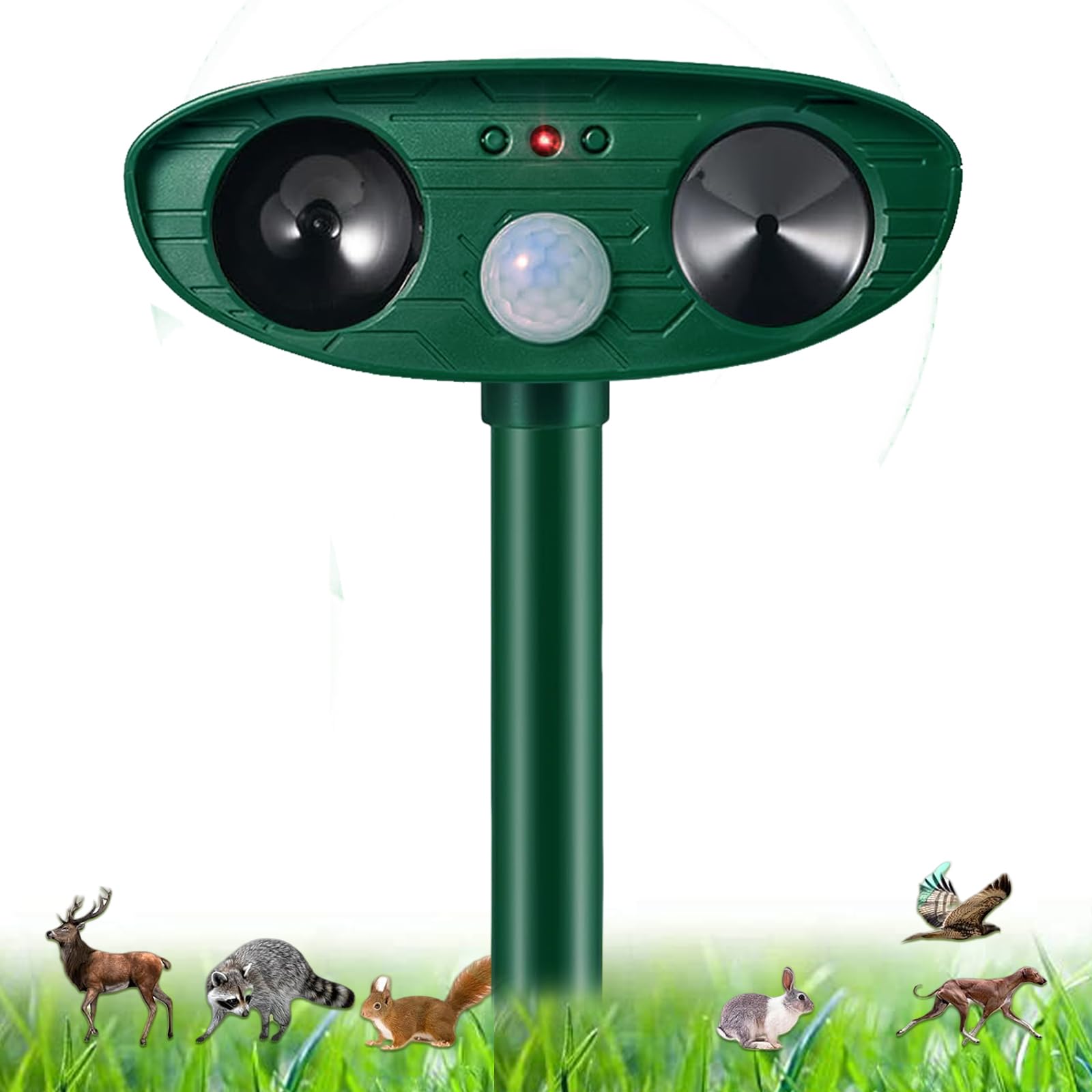 Répulsif Chat Ultrason, Répulsif Chat Exterieur, Répulsif pour Chats Solaire, répulsif à ultrasons avec Détecteur de Mouvement pour Anti Chats Chiens Souris Ratons Renards Oiseaux Rats
