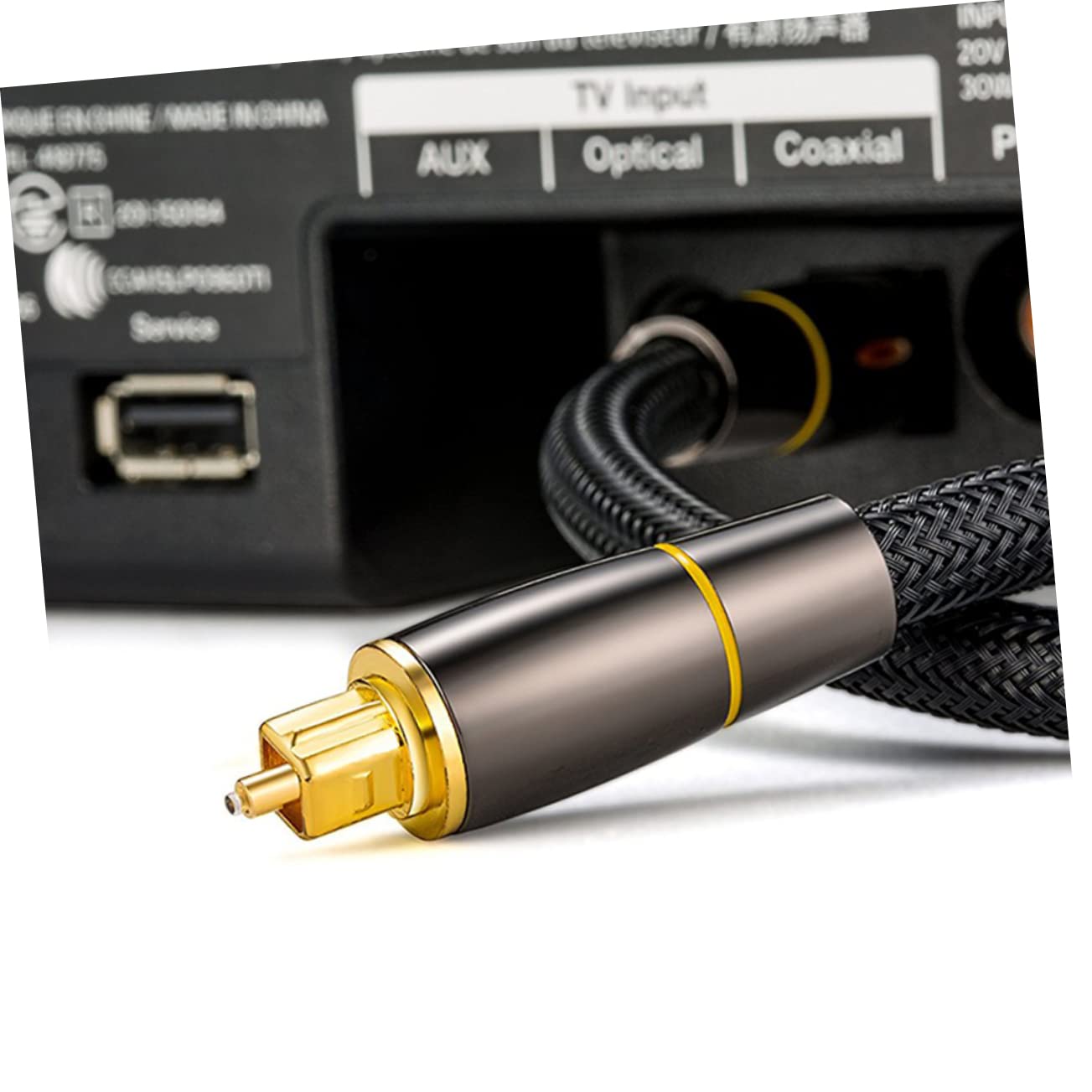 Câble Audio à Fibre Optique Numérique 15 M pour Console de Jeux Barre de Son Tv Flexible et Résistant Transmission Optique Noire