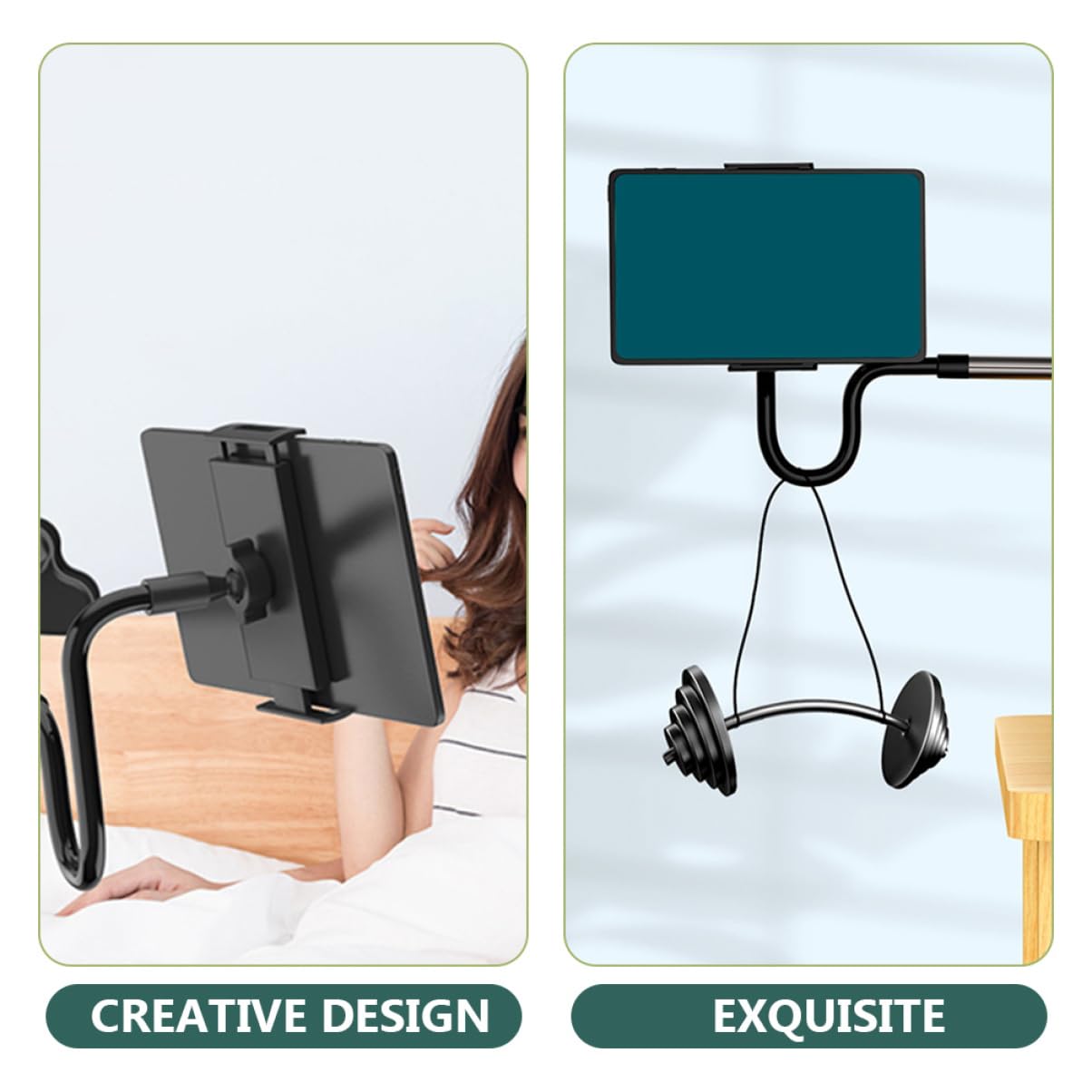 Homoyoyo Supporto per Smartphone da Streaming Braccio Snodato Nero | Abs, Pc, Lega di Alluminio e Silicone, Portata Telefono 120-255mm, Clip 0-75mm