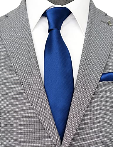 Image of Classic Tie and Pocket Square Set for Men, 3.2-Inch Standard Width