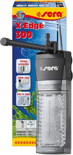 Filtre d'angle Sera X-Edge 300 - Puissant et économe pour aquarium jusqu'à 100L