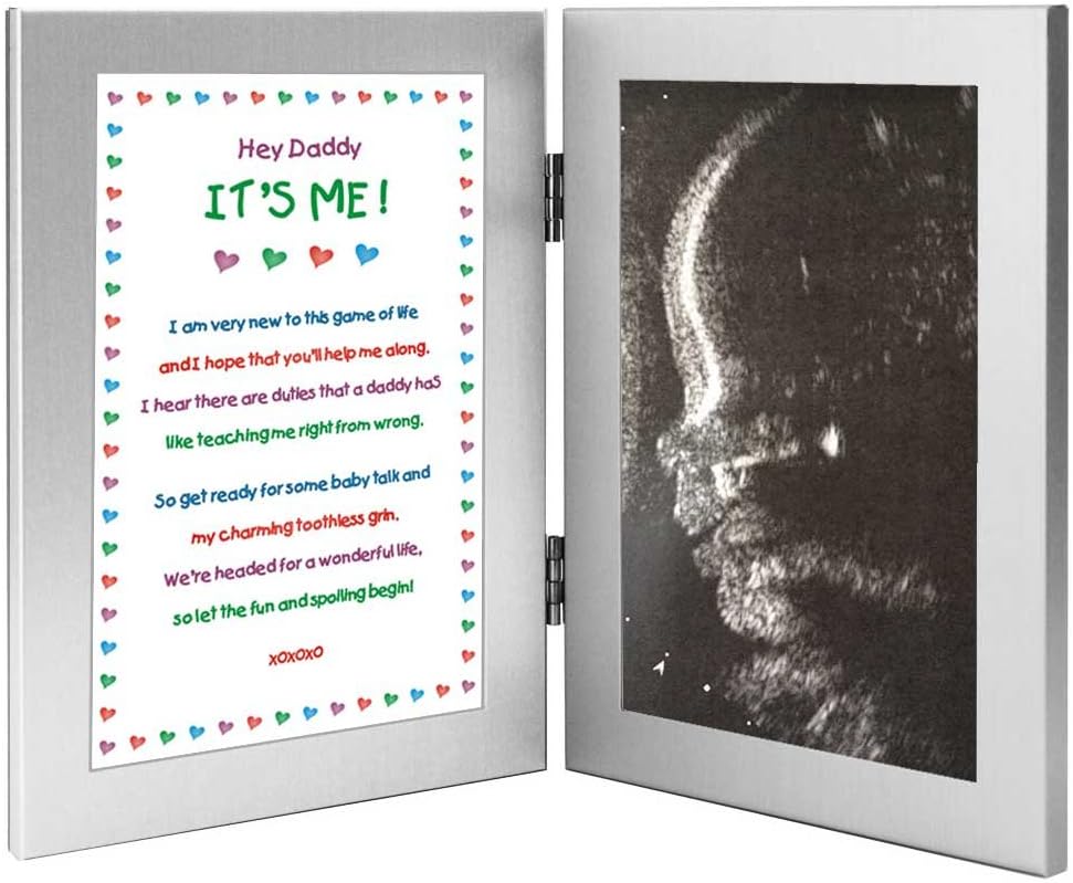 Poetry Gifts Hey Daddy It's Me, Father to be, Add 4x6 Inch Ultrasound Photo