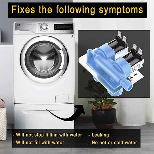 Miniatura 7 de Seentech - Válvula de entrada de agua 285805 con soporte de montaje para lavadora de ropa, funciona con ajuste exacto para Whirlpool, Kenmore