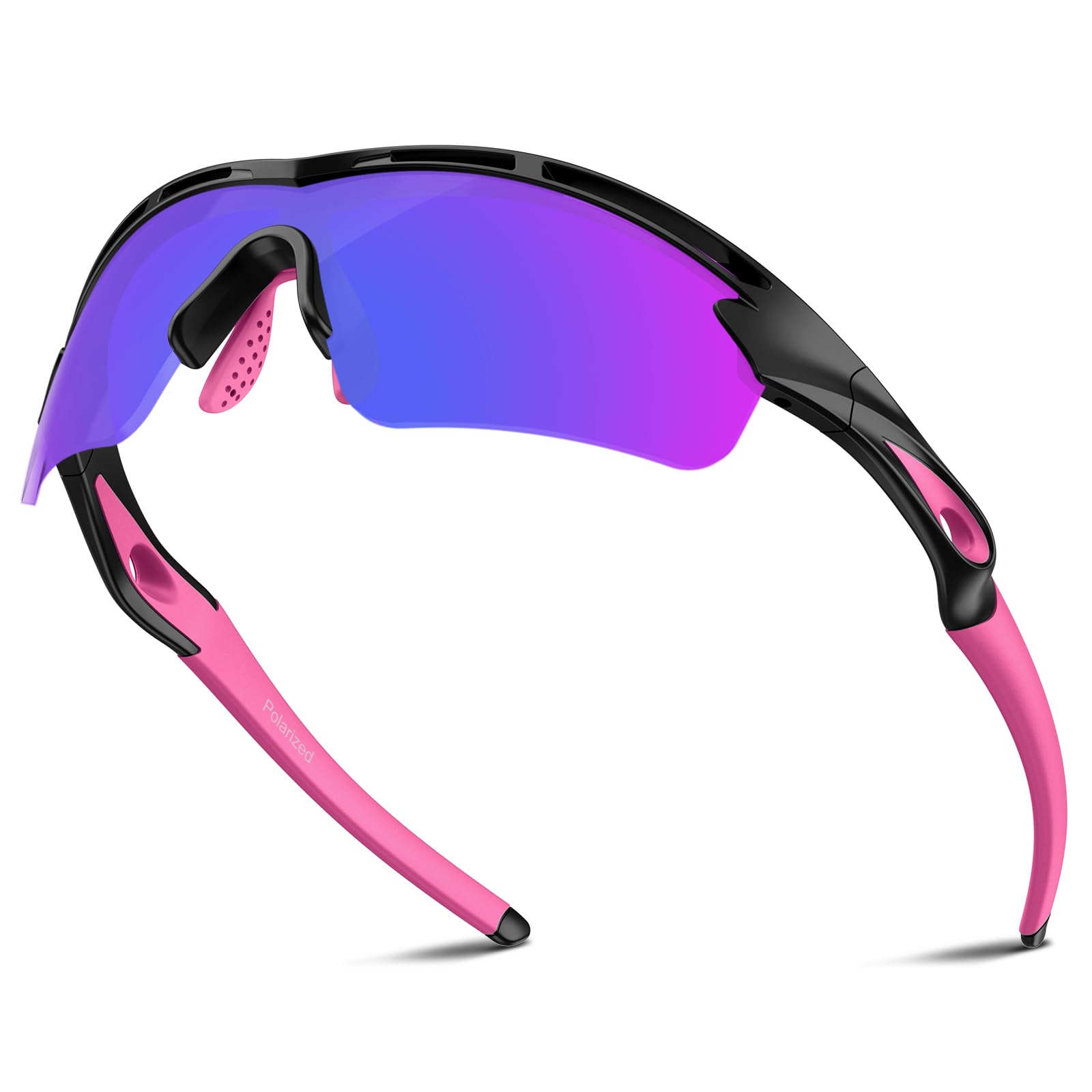 Occhiali da sole sportivi polarizzati per uomo e donna, adolescente, baseball, ciclismo, corsa, guida, pesca, tennis, golf, TAC UV400 TR90 motore