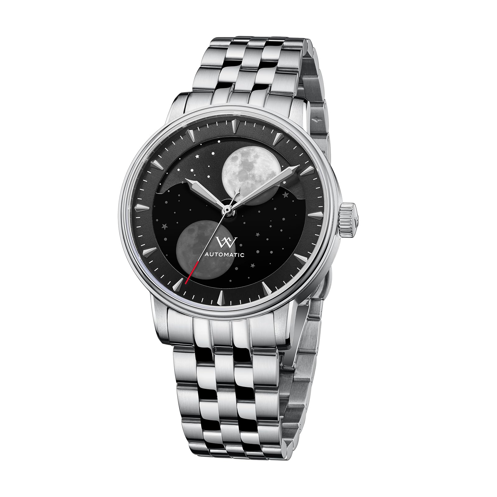 WM Watch - WM142 Moon Phase Watch 41mm Modified 7200A Watch 5ATM Men's Automatic Watch
