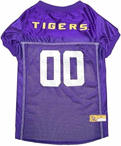 Miniatura 2 de Pets First Camiseta de malla para perro o gato del equipo de la NCAA Louisiana State University Tigers, talla XL, camiseta con licencia para perro