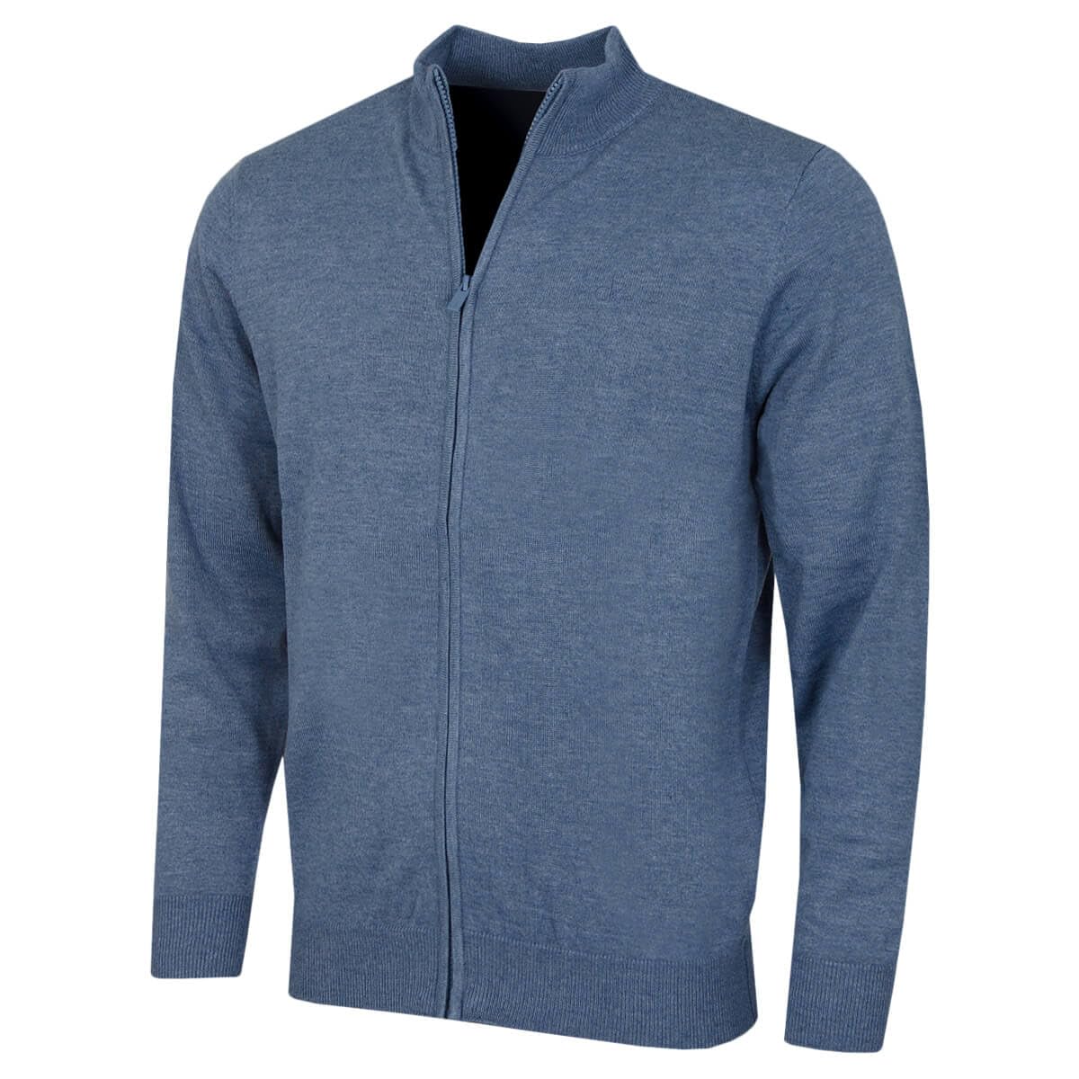 Calvin Klein Men's Denim Marl Cleveland Full Zip Sweater - Xl