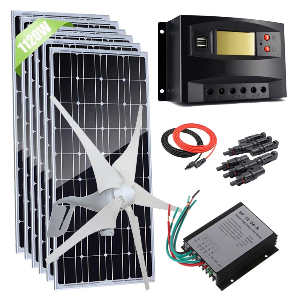 Buy 100W Wind Solar Power Off Grid 24V Battery Charging Kit for Home