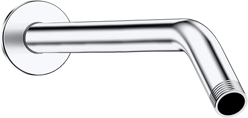 Brazo de ducha de 90 in con brida construcción de acero inoxidable salida de agua para brazo de ducha extensor universal extra largo de tubo de