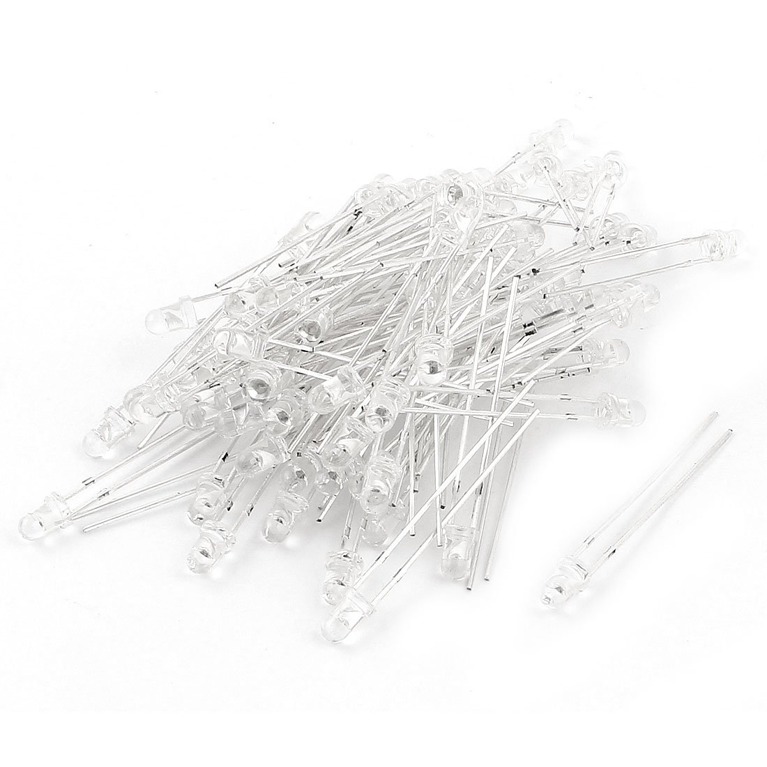 80 Pezzi Diodi Chiaro 5mmx3mm Cappello di Paglia Blu Diodi Emittenti LED Diodi Schottky DC 2.5V-3.0V