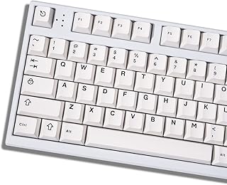 mintcaps White Keycaps Doubleshot Cherry Profile 121 Keys Custom Minimalist Keycaps Set for 60% 65% 70% 75% 100% Cherry MX Gateron Kailh Switches Mechanical Keyboards