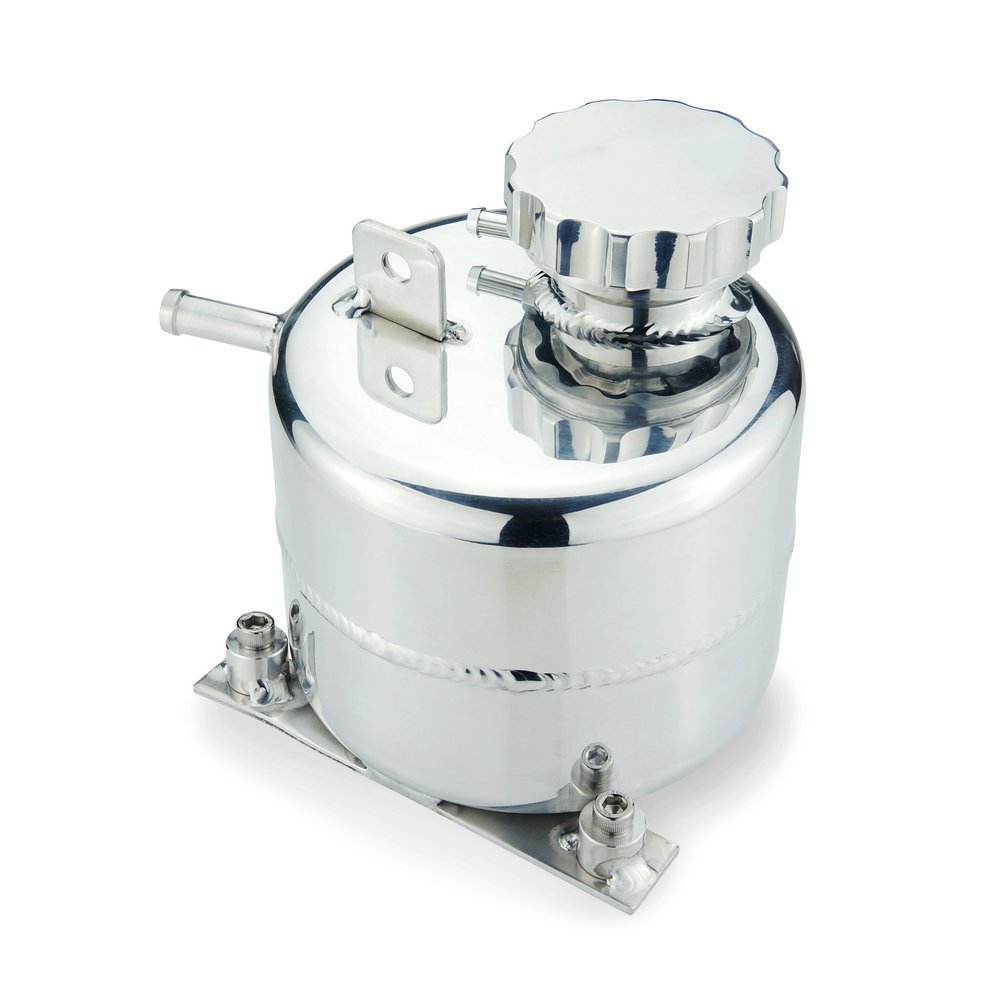 Heinmo Auto Radiator Coolant Expansion Alloy Tank for 02-2006 Cooper S 05-08 R52 (Silver)