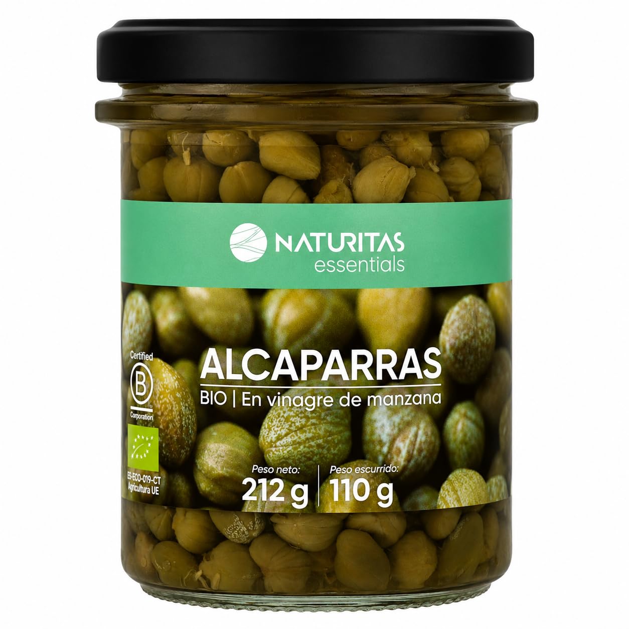 Naturitas Essentials Alcaparras ecológicas con vinagre de manzana BIO 212 g